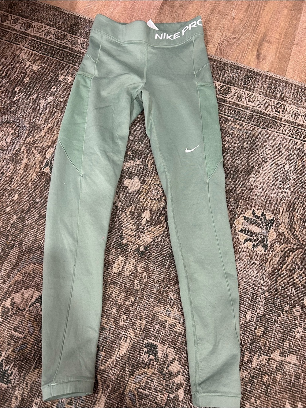 Nike Kids Sage Green Performance Leggings